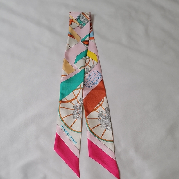 Hermes Accessories - Hermes Springs Springs Silk Twilly Scarf In Multicolor Design
